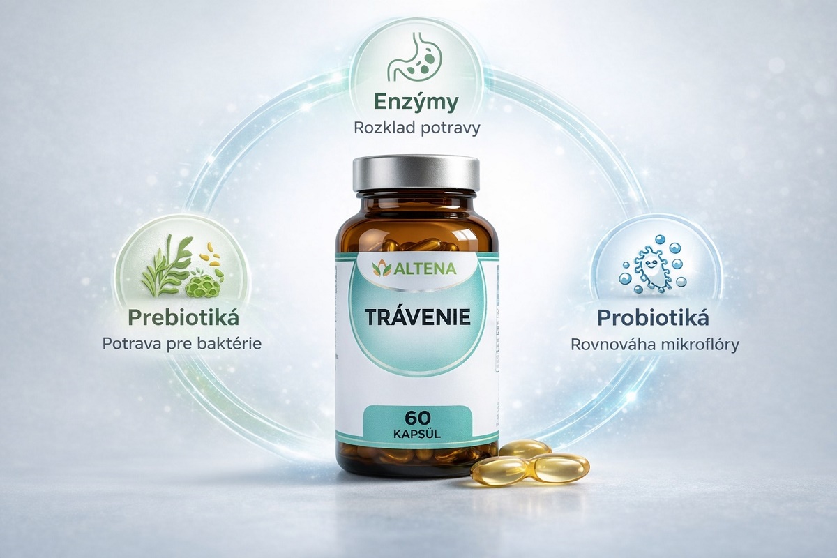 ALTENA Trávenie — 3 zložky: enzýmy, prebiotiká a bakteriálne kmene